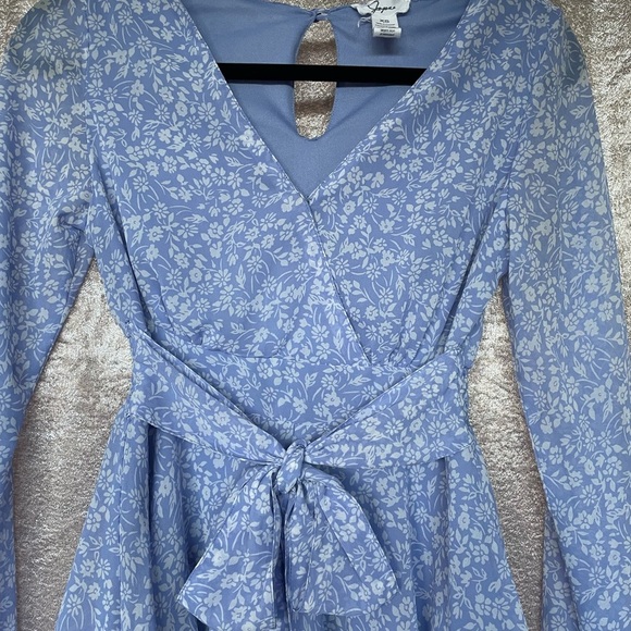 Japna Long Sleeve Smocked Waist Mini Dress size XS - Picture 4 of 6